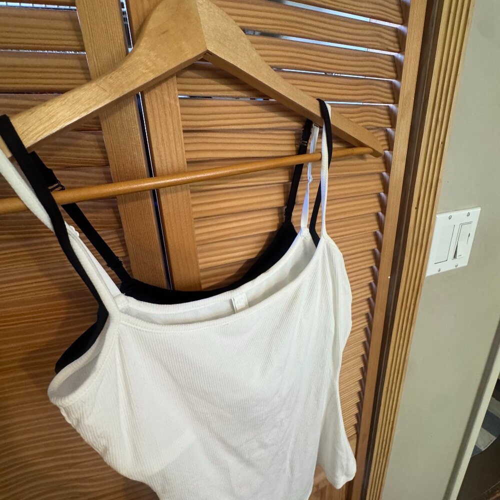 Skims Soft Lounge Ribbed Tank Bundle Small Onyx Black and White S Modal Stretch